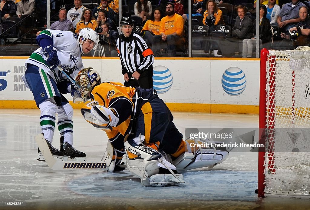 Vancouver Canucks v Nashville Predators