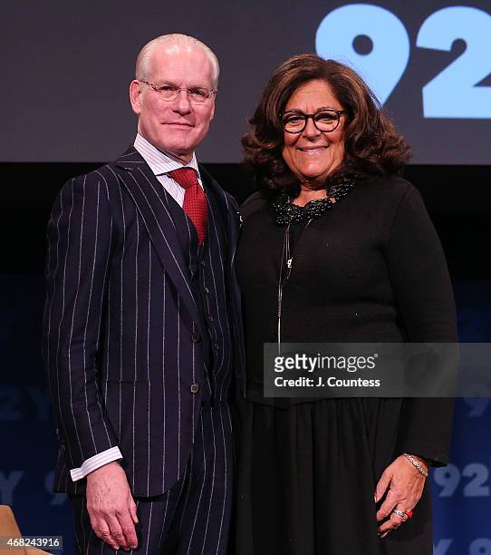 Media personality and Fashion consultant Tim Gunn and former Executive Director of the Council of Fashion Designers of America Fern Mallis attend the...