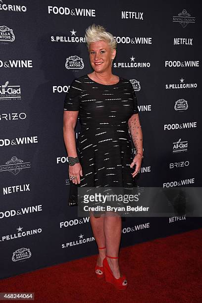 Chef Anne Burrell attends the 2015 Food And Wine Best New Chef Party at The Edison Ballroom on March 31, 2015 in New York City.