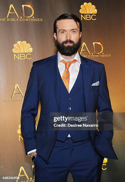 Actor Emmett Scanlan attends "A.D. The Bible Continues" New York Premiere Reception at The Highline Hotel on March 31, 2015 in New York City.