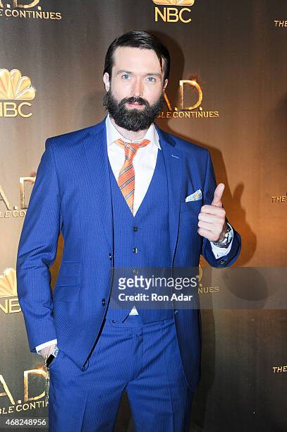 Actor Emmett Scanlan attends the 'A.D. The Bible Continues' New York Premiere Reception at The Highline Hotel on March 31, 2015 in New York City.