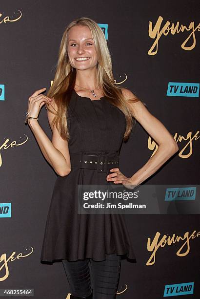 Model Elena Kurnosova attends the premiere of TV Land's "Younger" at Landmark's Sunshine Cinema on March 31, 2015 in New York City.