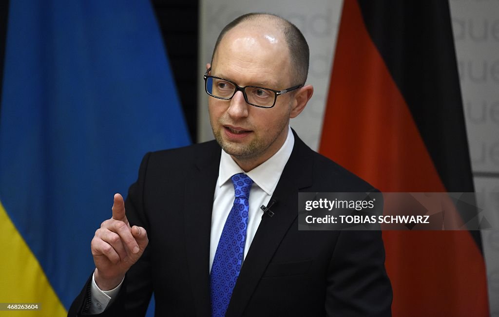 GERMANY-UKRAINE-DIPLOMACY-YATSENYUK