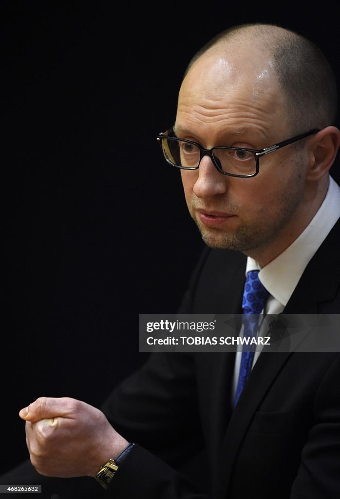 GERMANY-UKRAINE-DIPLOMACY-YATSENYUK