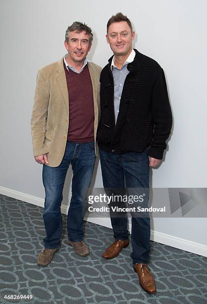 Actor Steve Coogan and writer Jeff Pope attend the "Philomena" special screening and Q&A with cast and crew at Harmony Gold Theatre on February 9,...