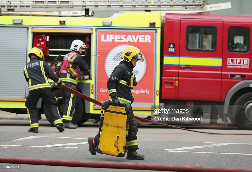 Workers Evacuated As Underground Fire Rages In Central London