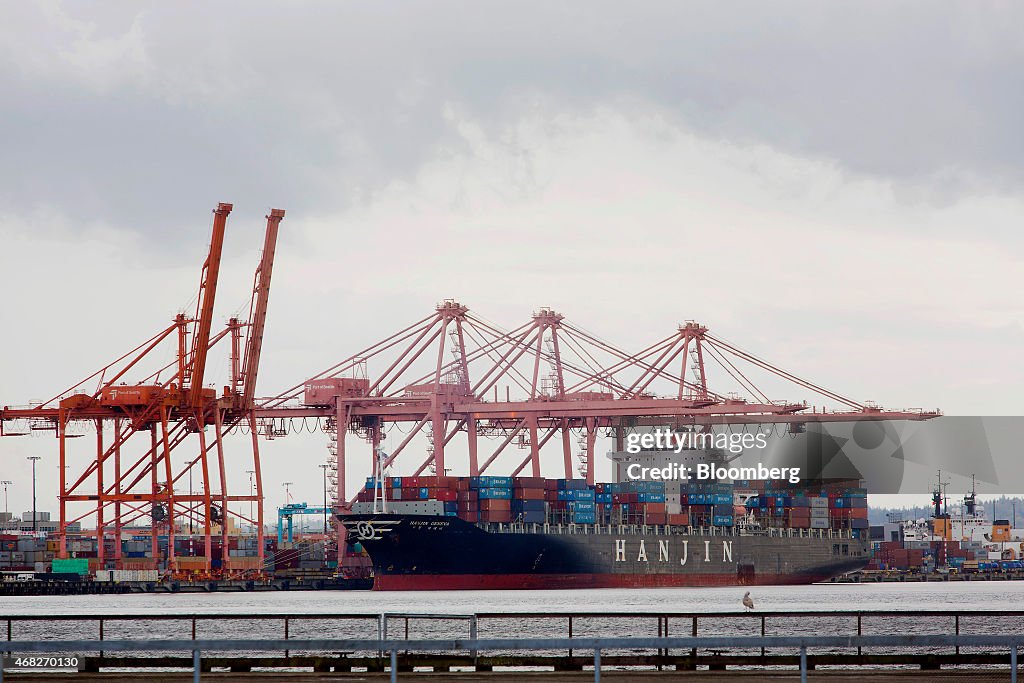 Operations At The Port Of Seattle Ahead Of International Trade Balance Figures