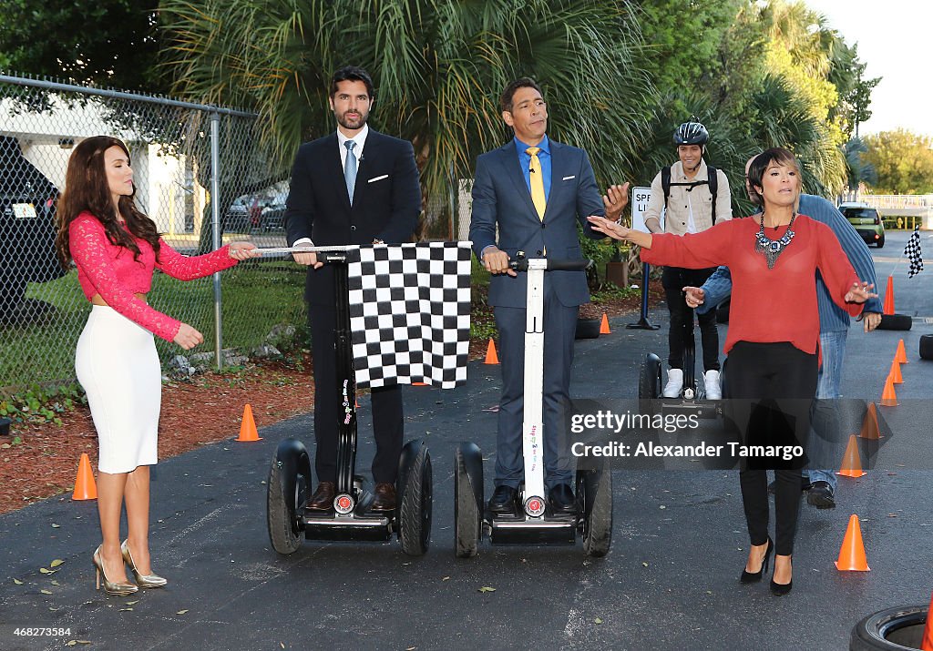 Celebrities On The Set Of Despierta America