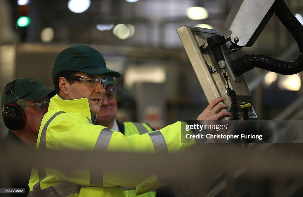 George Osborne Gives An Election Speech In Yorkshire