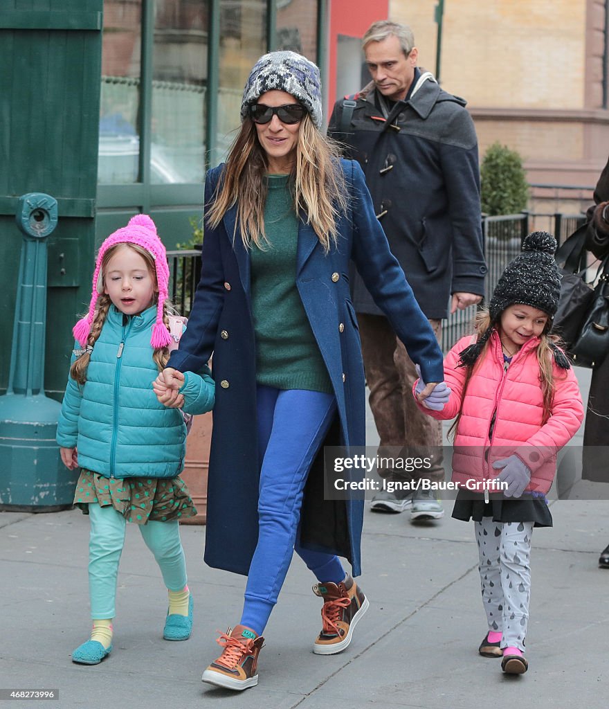 Celebrity Sightings In New York - April 01, 2015