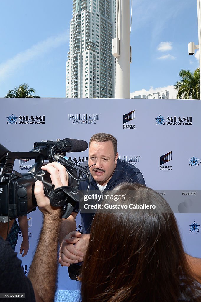 Paul Blart: Mall Cop 2 - Kevin James Receives Star On Miami Walk Of Fame