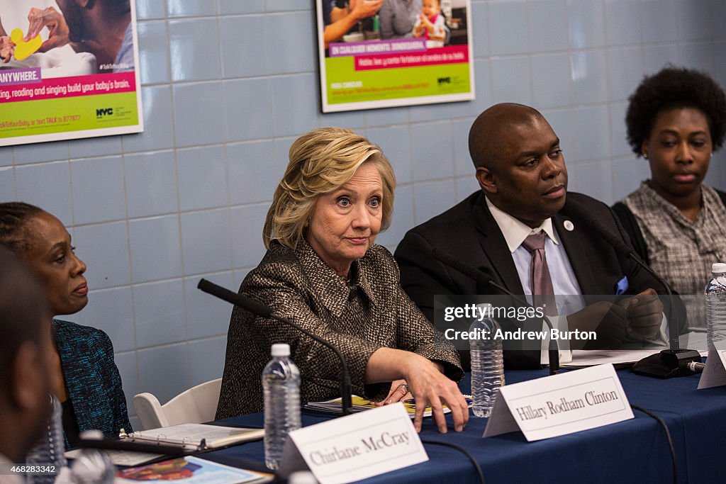 Hillary Clinton And NYC's First Lady Announce Childhood Dev'pt Initiative