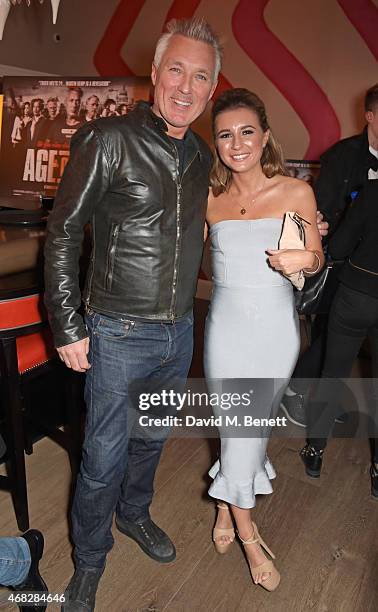 Martin Kemp and Dani Dyer attend a private screening of "Age Of Kill" at The Ham Yard Hotel on April 1, 2015 in London, England.