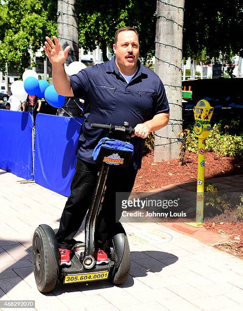 Kevin James Receives Star on Miami Walk of Fame while promoting Paul Blart: Mall Cop 2 at Bayside Marketplace on April 1, 2015 in Miami, Florida.