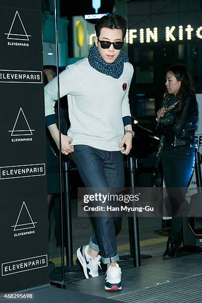 Of South Korean boy band Block B attends the photocall for 'ElevenParis' Korean Launch event on April 1, 2015 in Seoul, South Korea.