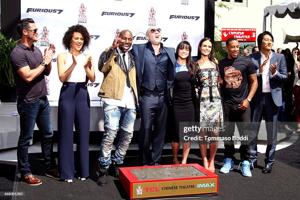 Vin Diesel Hand/Footprint Ceremony At TCL Chinese Theatre