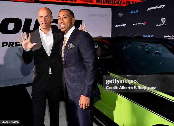 Producer Neal H. Moritz and actor/recording artist Ludacris attend Universal Pictures' "Furious 7" premiere at TCL Chinese Theatre on April 1, 2015...