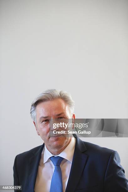 Berlin Mayor Klaus Wowereit arrives for a session of the Legal Commission of the Berlin city parliament on February 10, 2014 in Berlin, Germany. The...