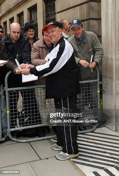 Neil Sedaka is seen outside of the BBC Radio 2 studios on October 02, 2012 in London, United Kingdom.