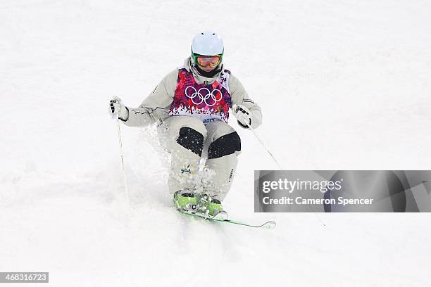 Brodie Summers of Australia practices ahead of the Men's Moguls Qualification on day three of the Sochi 2014 Winter Olympics at Rosa Khutor Extreme...