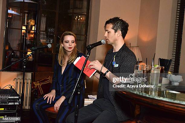 Greta Bellamacina and Robert Montgomery attend a private cocktail party to celebrate the launch of With Love: A Collection of Contemporary British...