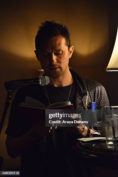 Robert Montgomery attends a private cocktail party to celebrate the launch of With Love: A Collection of Contemporary British Love Poetry at Chateau...