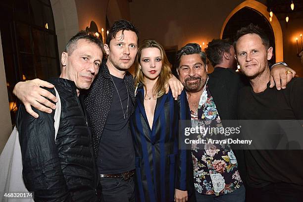 Michael Wincott, Robert Montgomery, Greta Bellamacina and Luis Barajas attend a private cocktail party to celebrate the launch of With Love: A...