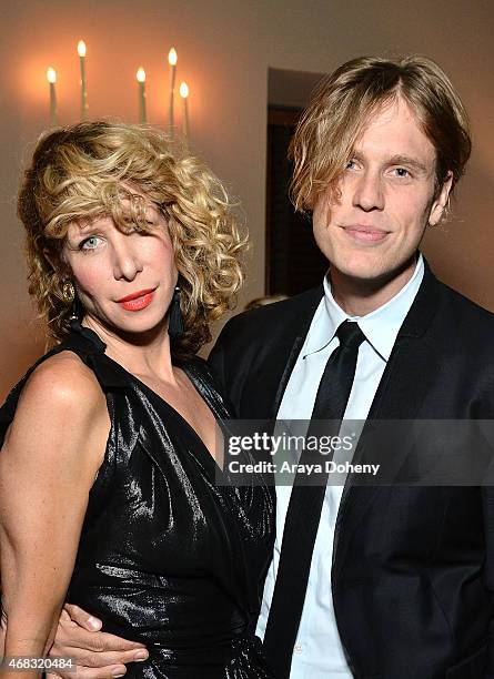 Laura Duncan and Matthew Bedard attend a private cocktail party to celebrate the launch of With Love: A Collection of Contemporary British Love...