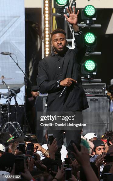 Sage Welsh Rapper Rapper Sage The Gemini performs on stage at the exclusive
