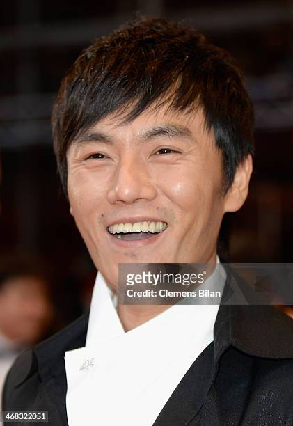Actor Qin Hao attends the 'Blind Massage' premiere during 64th Berlinale International Film Festival at Berlinale Palast on February 10, 2014 in...