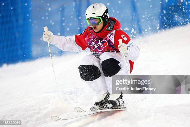Mikael Kingsbury of Canada competes in the Men's Moguls Qualification on day three of the Sochi 2014 Winter Olympics at Rosa Khutor Extreme Park on...