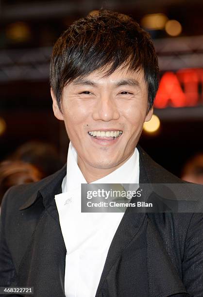 Actor Qin Hao attends the 'Blind Massage' premiere during 64th Berlinale International Film Festival at Berlinale Palast on February 10, 2014 in...