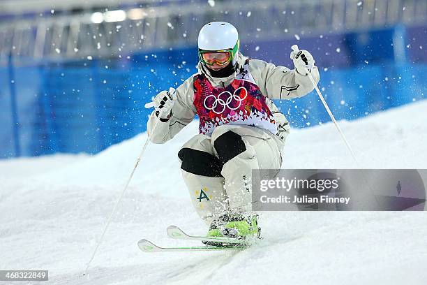 Brodie Summers of Australia competes in the Men's Moguls Qualification on day three of the Sochi 2014 Winter Olympics at Rosa Khutor Extreme Park on...