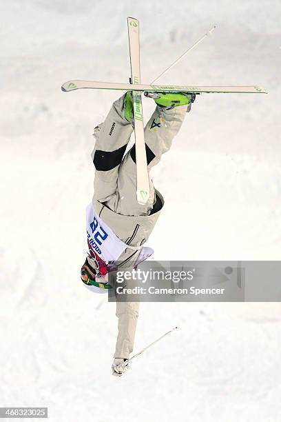 Brodie Summers of Australia competes in the Men's Moguls Qualification on day three of the Sochi 2014 Winter Olympics at Rosa Khutor Extreme Park on...