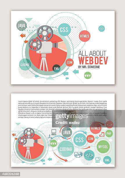 coding projection template - editorial template stock illustrations