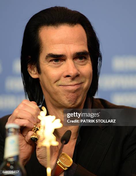 Australian screenwriter Nick Cave attends a press conference for the film "20,000 Days on Earth" presented in the Panorama sction of the 64th...
