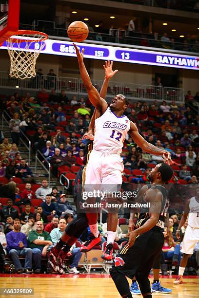 Othyus Jeffers of the Iowa Energy drives to the basket against the Erie BayHawks in an NBA D-League game on February 8, 2014 at the Wells Fargo Arena...