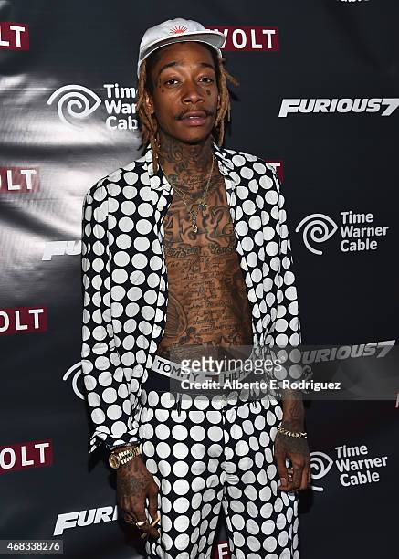 Rapper Wiz Khalifa attends Revolt Live Hosts Exclusive "Furious 7" Takeover with Musical Performances From the Official Motion Picture Soundtrack at...