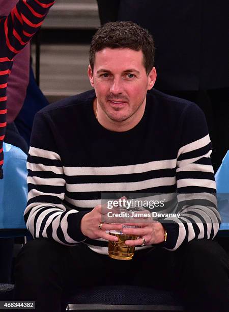 Dave Gardner attends Brooklyn Nets vs New York Knicks game at Madison Square Garden on April 1, 2015 in New York City.