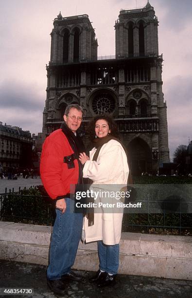 "Gernot Endemann, Ehefrau Jocelyne Boisseau am in Paris, Frankreich. "