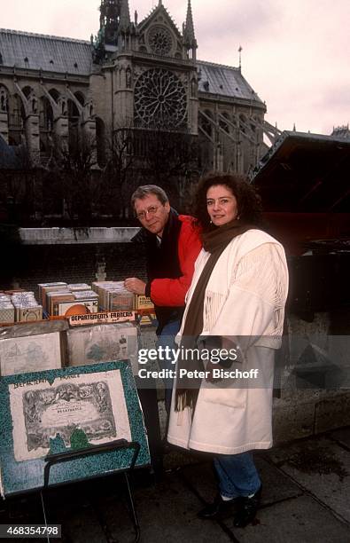 "Gernot Endemann, Ehefrau Jocelyne Boisseau am in Paris, Frankreich. "