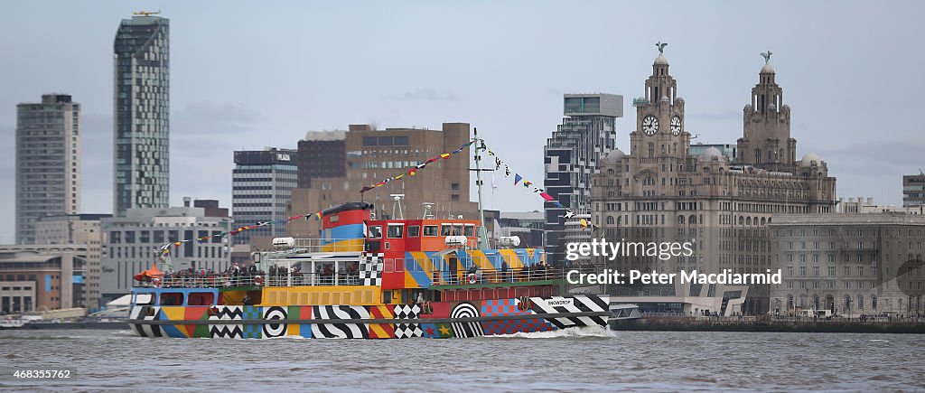 Peter Blake Creates A Dazzle Ferry On The Mersey
