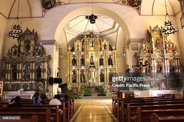 The altar of San Ildefonso De Toledo Parish Church in Tanay, Rizal. The church of San Ildefonso De Toledo Parish Church in Tanay, Rizal made a...