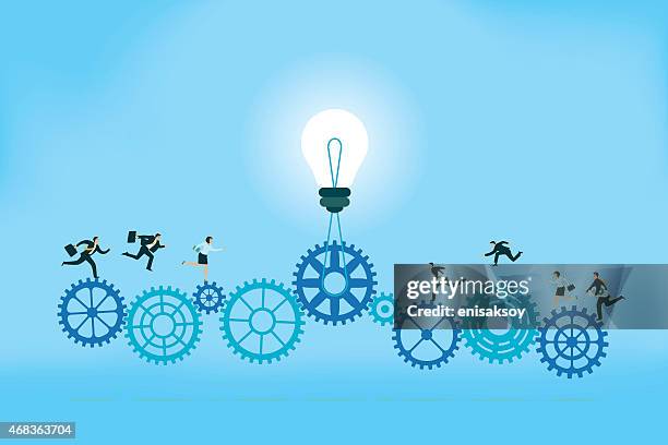 teamwork concept - engine light stock illustrations