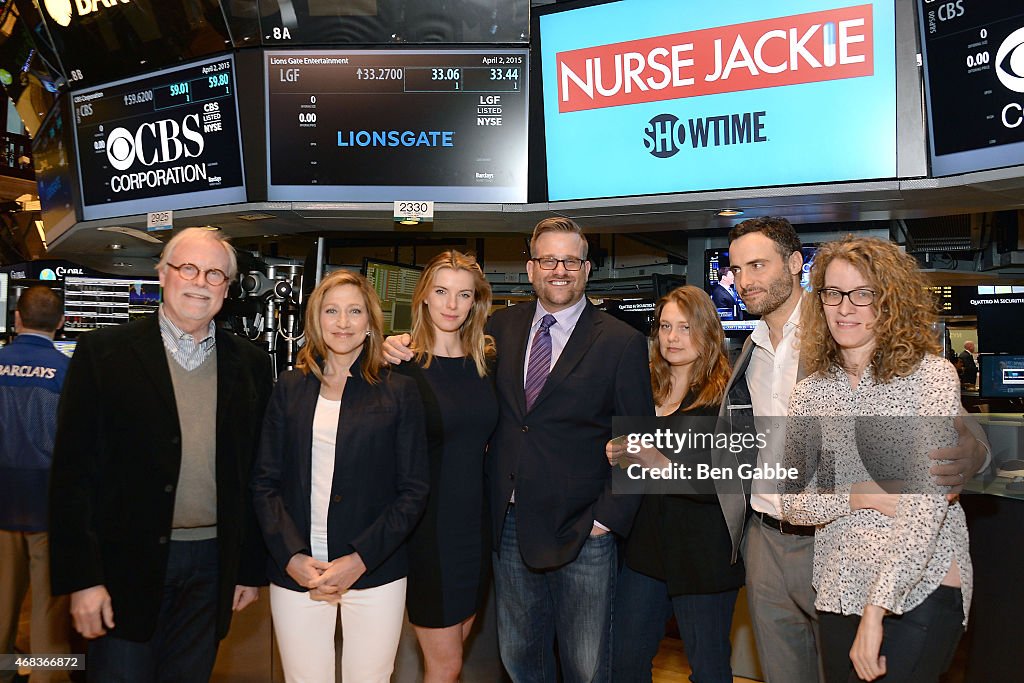 The Cast Of "Nurse Jackie" Ring The NYSE Opening Bell