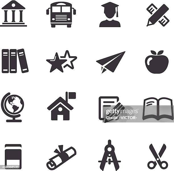 education icon - acme series - schoolboy stock illustrations