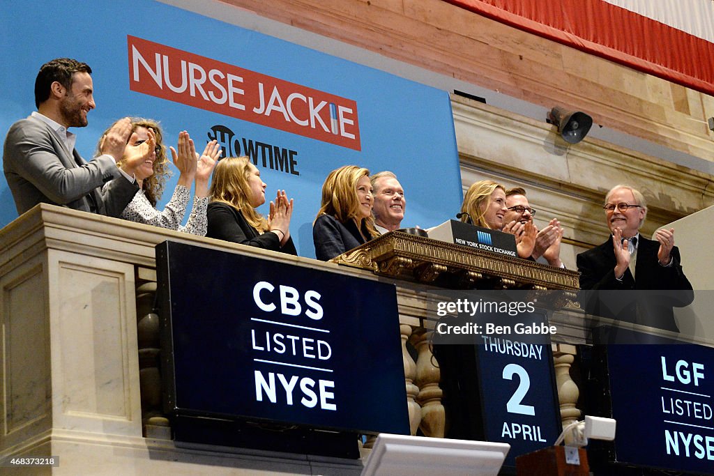 The Cast Of "Nurse Jackie" Ring The NYSE Opening Bell