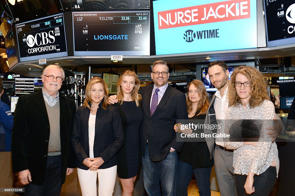 The Cast Of "Nurse Jackie" Ring The NYSE Opening Bell