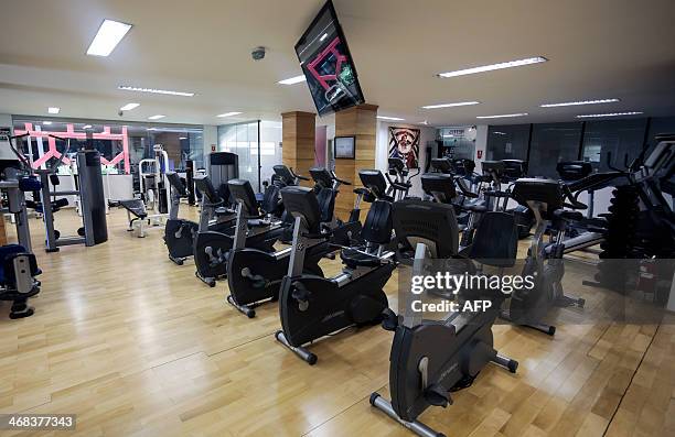 View of a gym at the Sao Paulo FC training centre in Sao Paulo which will host US national football team during the FIFA World Cup Brazil 2014, on...