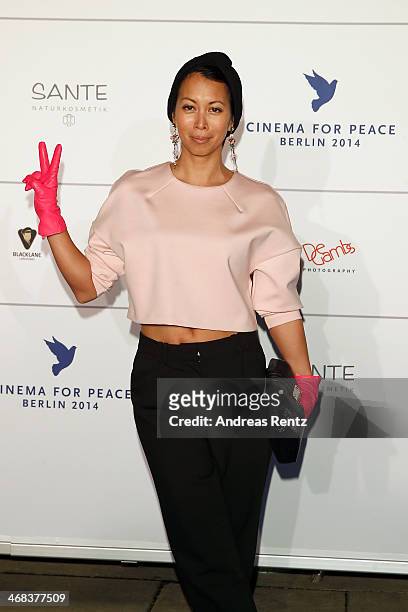 Minh-Khai Phan-Thi arrives for the Cinema For Peace 2014 - Gala at Konzerthaus Am Gendarmenmarkt on February 10, 2014 in Berlin, Germany.